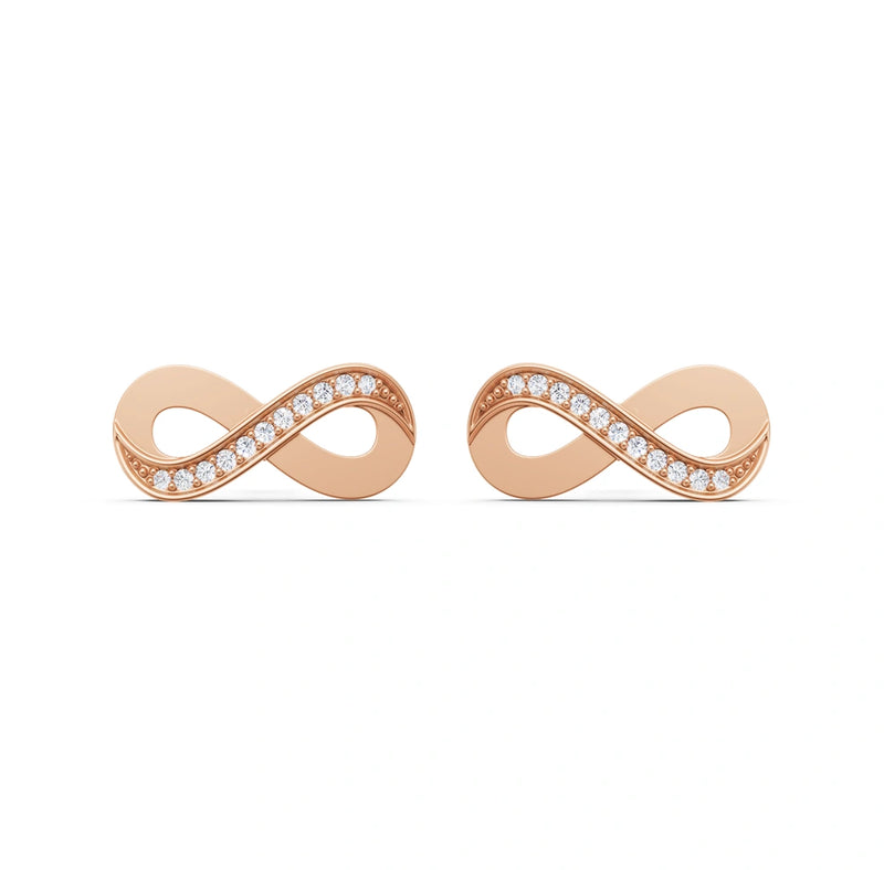 Infinity Loop Stud Earrings - Rose Gold (ER10867AA-R1.webp)