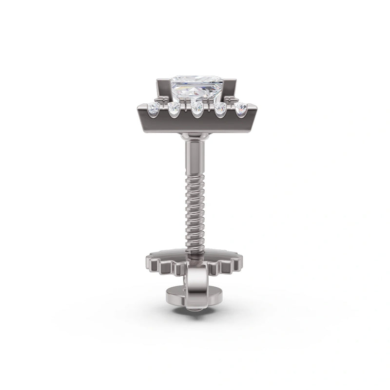 Princess Halo Stud Earrings - White Gold (ER4497EA-W4.webp)