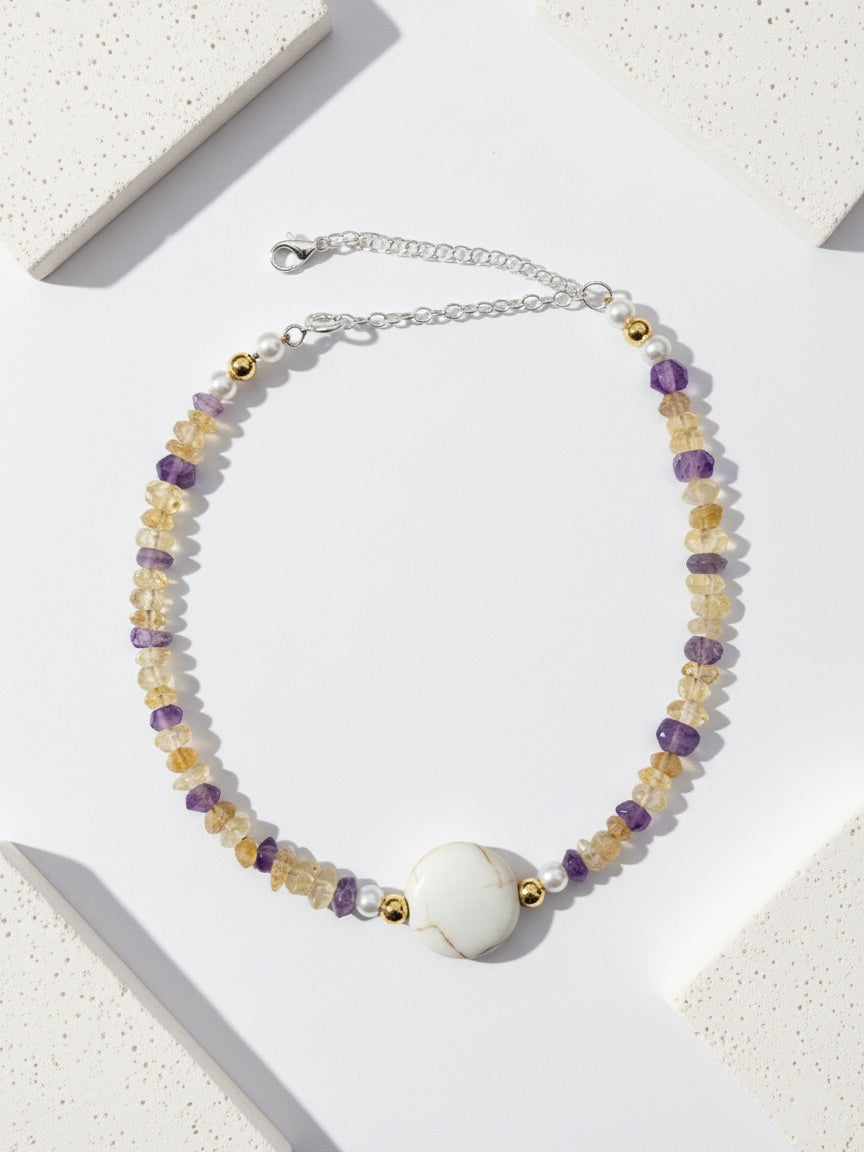 Title: Amethyst Citrine Harmony Necklace
