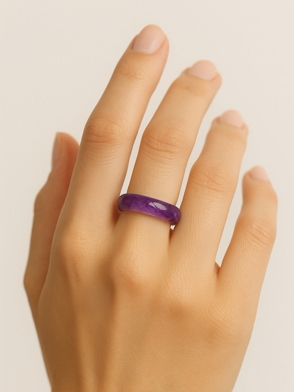 Amethyst Natural Stone Ring