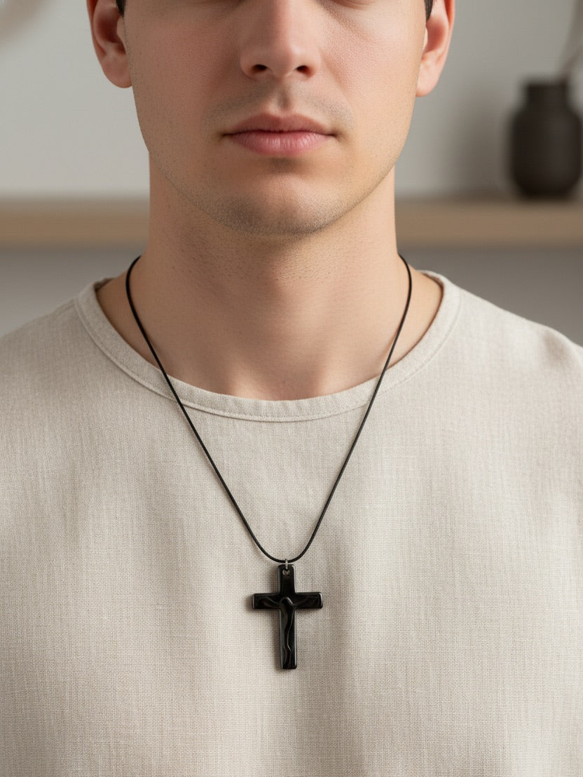 Hematite Cross Pendant