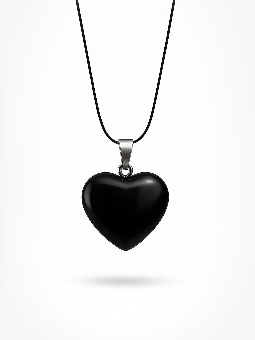 Black Onyx Heart Pendant