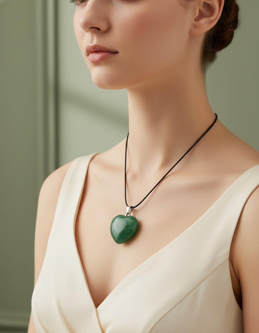 Green Aventurine Heart Pendant