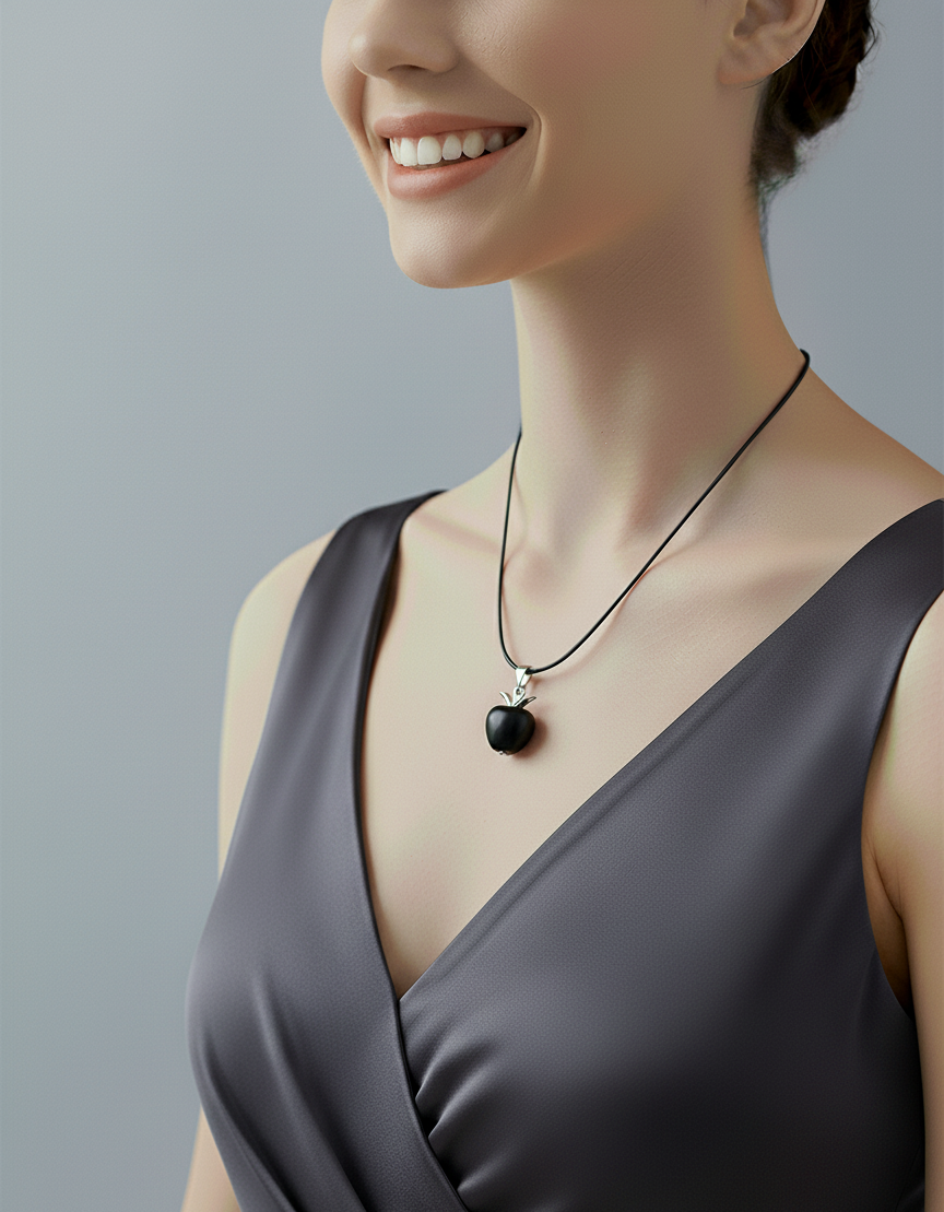 Black Onyx Apple Pendant