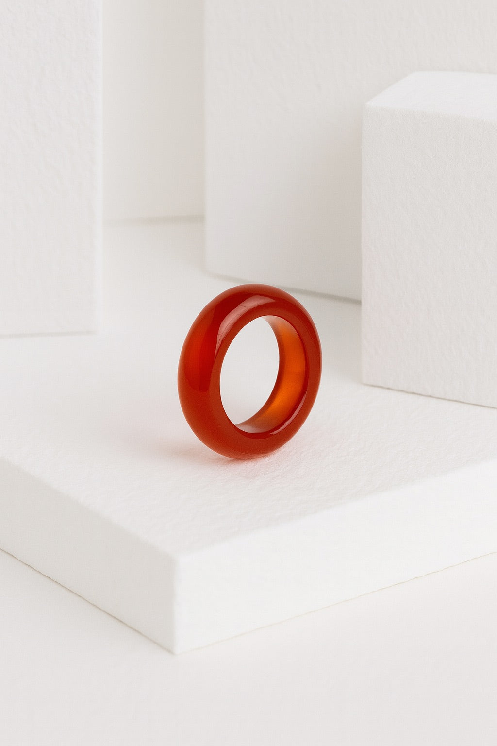 Red Carnelian Natural Stone Ring