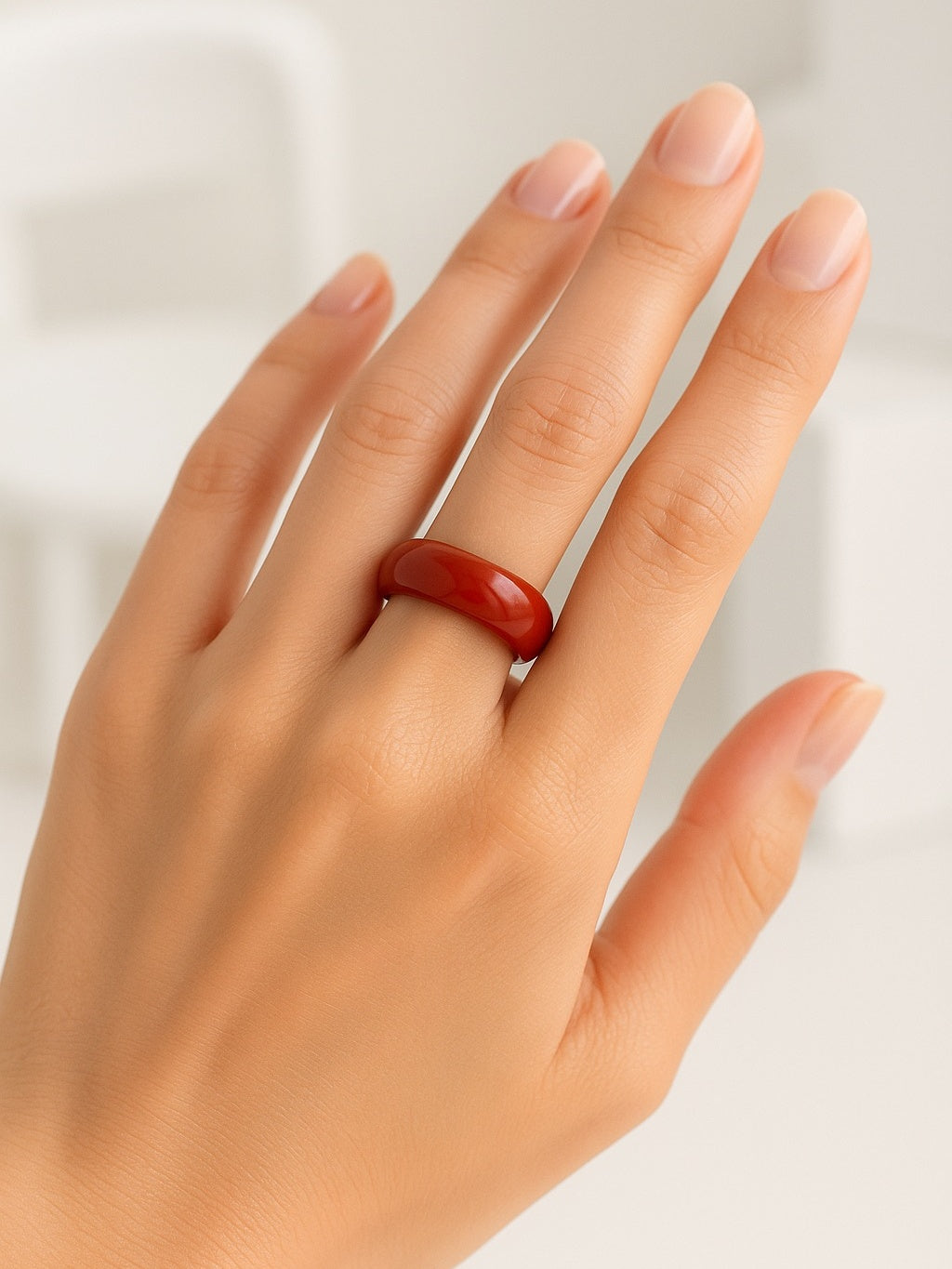 Red Jasper Natural Stone Ring