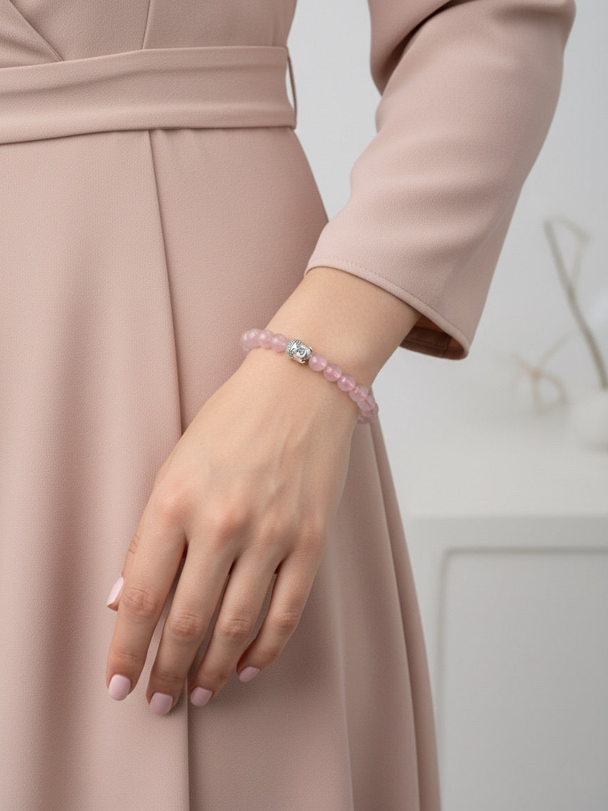 Rose Quartz Natural Stone Bracelet