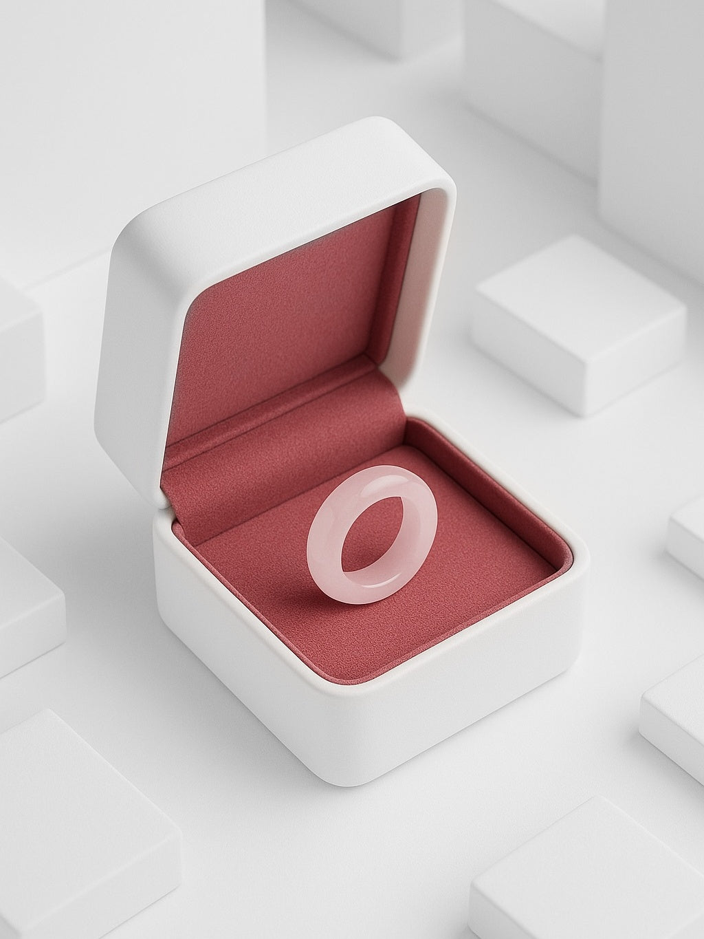 Rose Quartz Natural Stone Ring