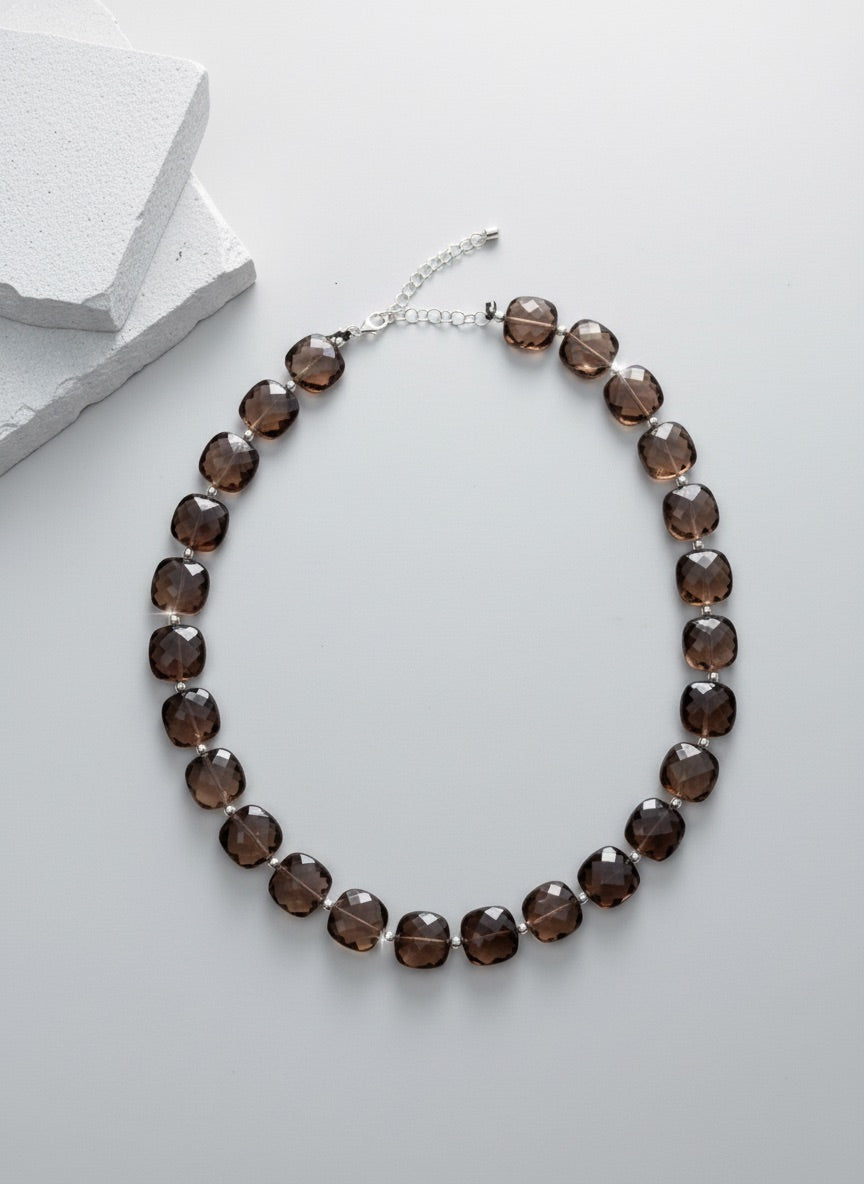 Smokey Quarts Natural Stone Necklace