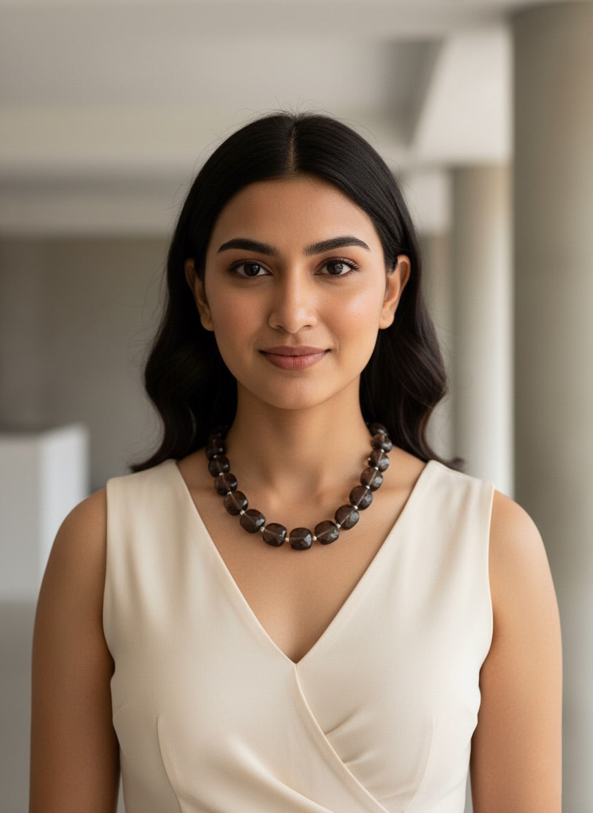 Smokey Quarts Natural Stone Necklace