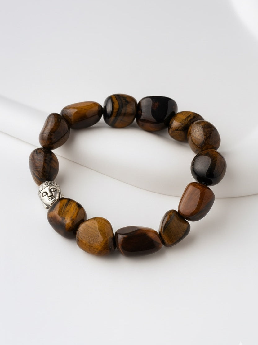 Tiger's Eye Uncut Natural Stone Bracelet