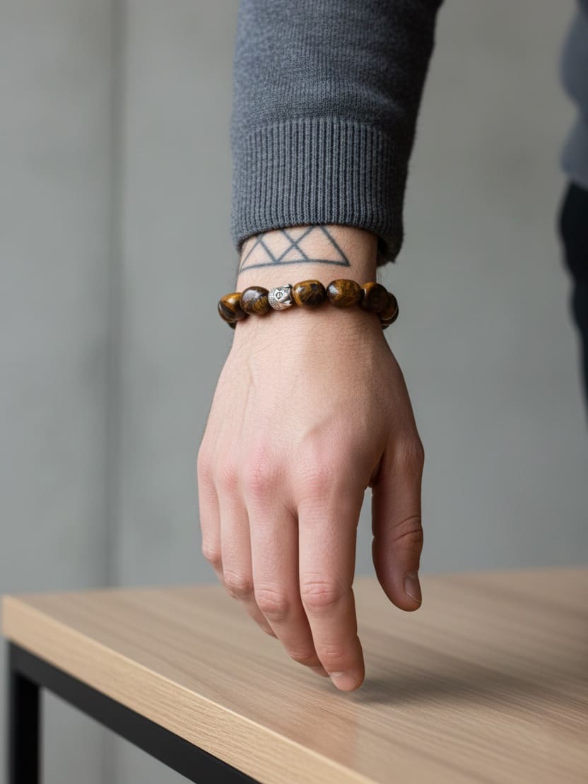 Tiger's Eye Uncut Natural Stone Bracelet