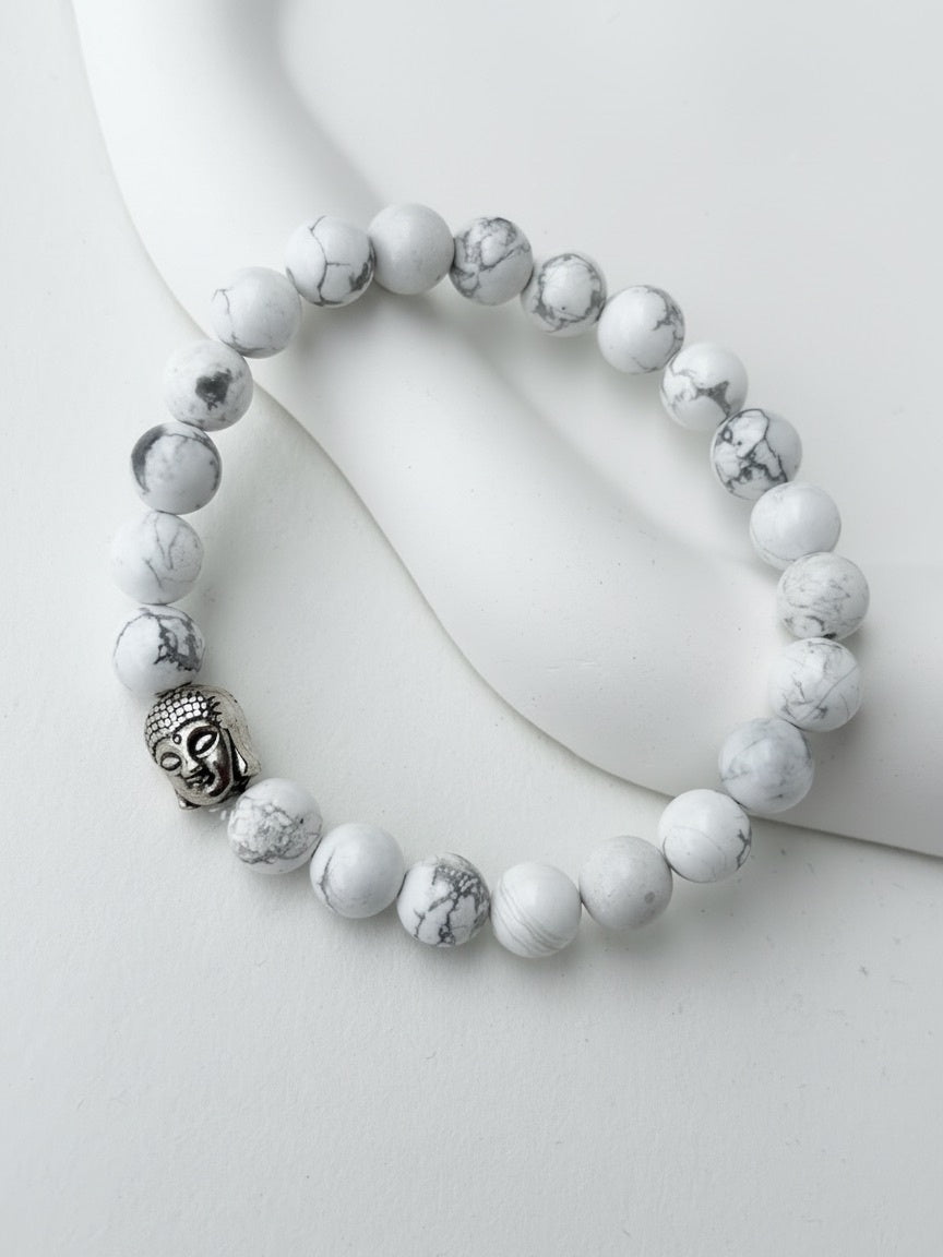 White Howlite Natural Stone Bracelet